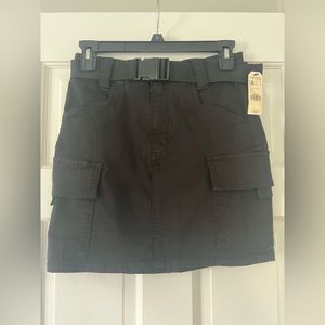 Garage Black Mini Skirt with belt
